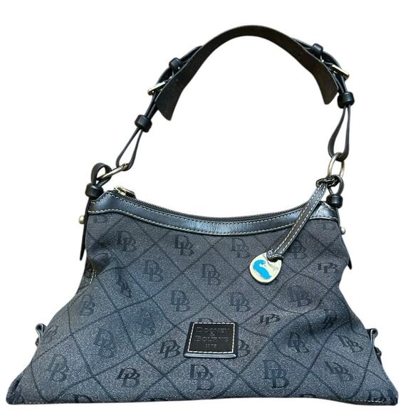 Dooney Bourke Women's Canvas Monogram Shoulder Bag Size - Picture 1 of 11